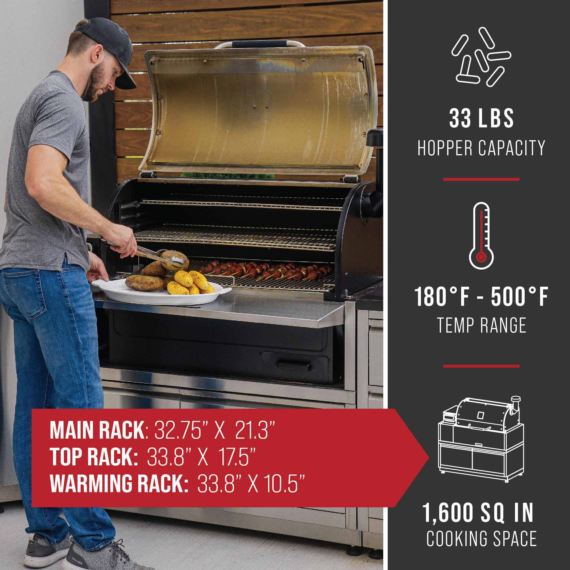 Silverbac® 2.0 XL Wood Pellet Grill Built-In