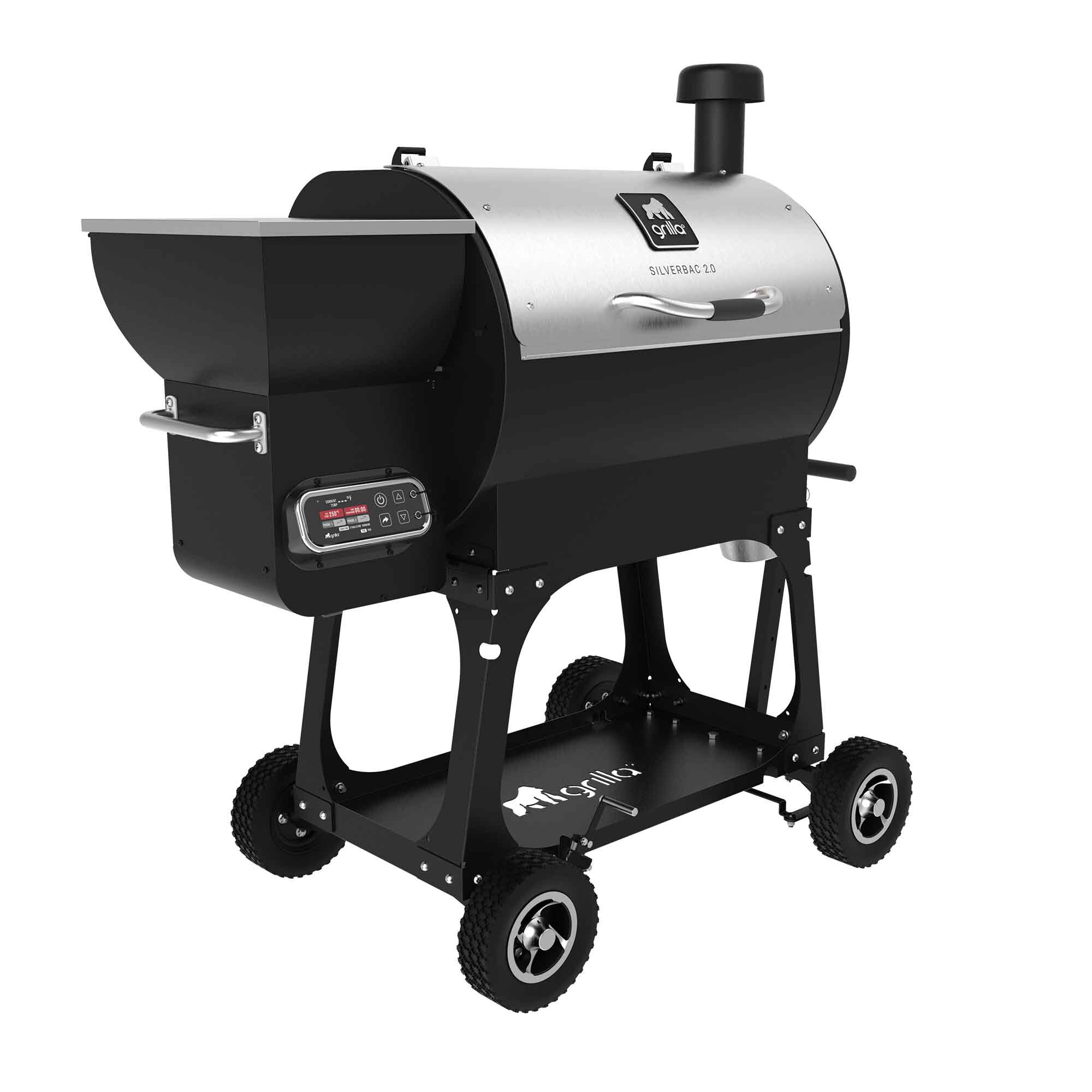 Silverbac® 2.0 Wood Pellet Grill with All-Terrain Cart