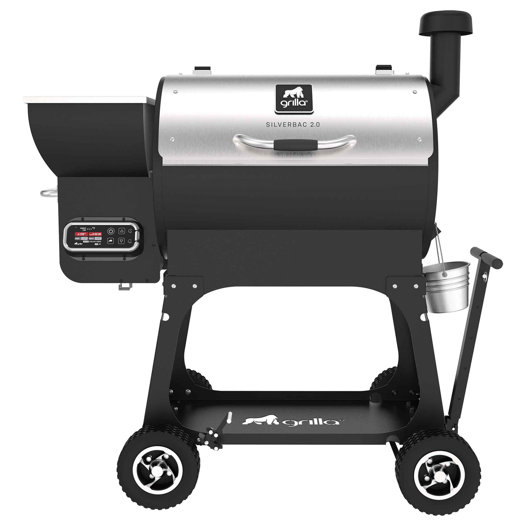 Silverbac® 2.0 Wood Pellet Grill with All-Terrain Cart