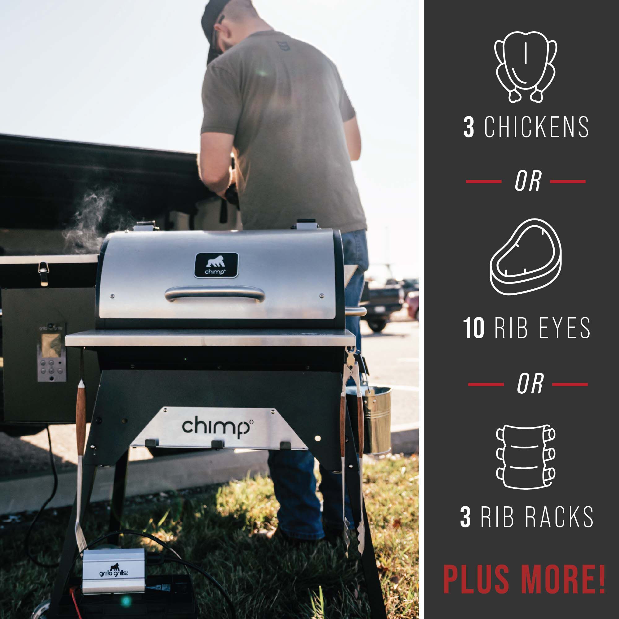 Chimp Tailgater WiFi Wood Pellet Grill