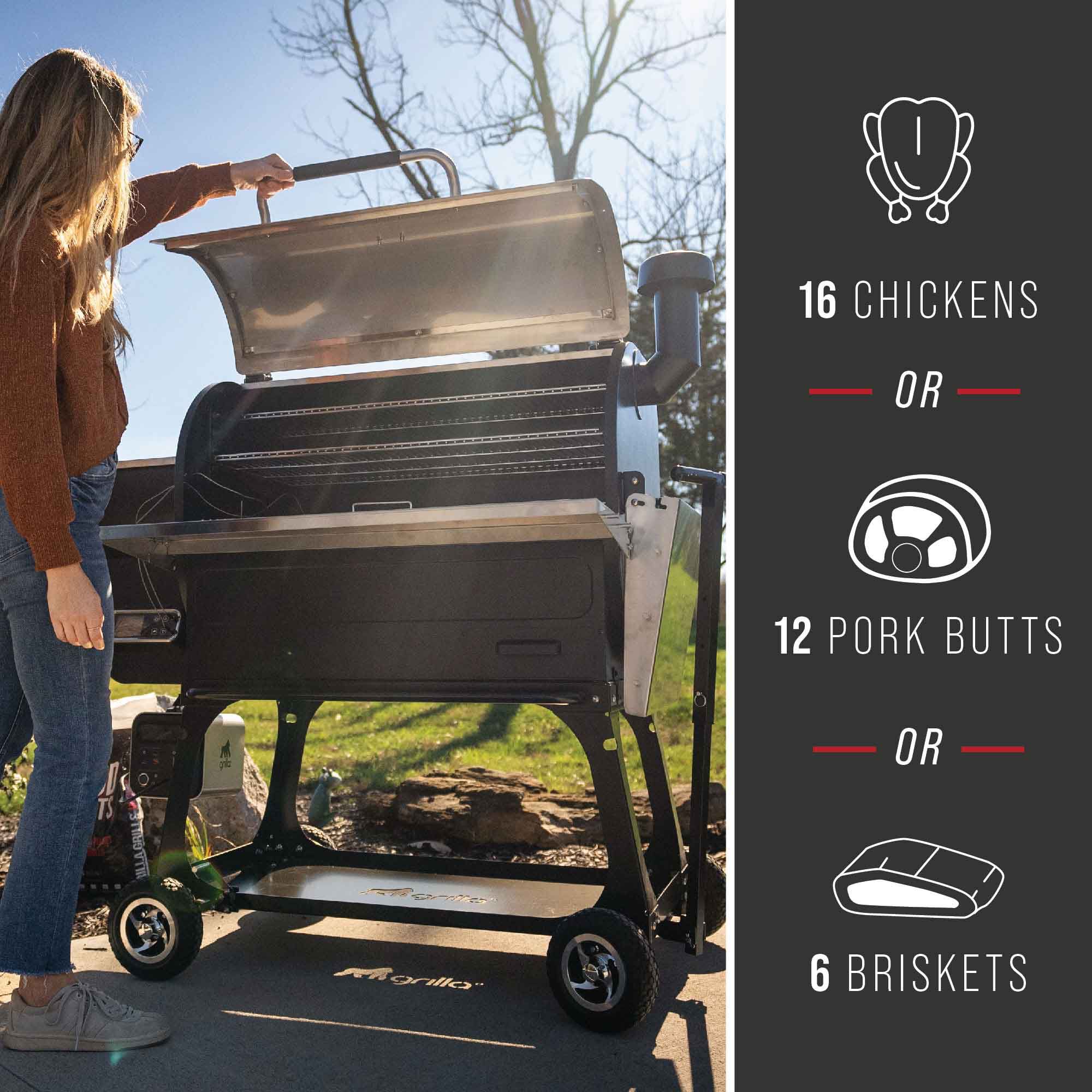 Silverbac® 2.0 XL Wood Pellet Grill with All-Terrain Cart