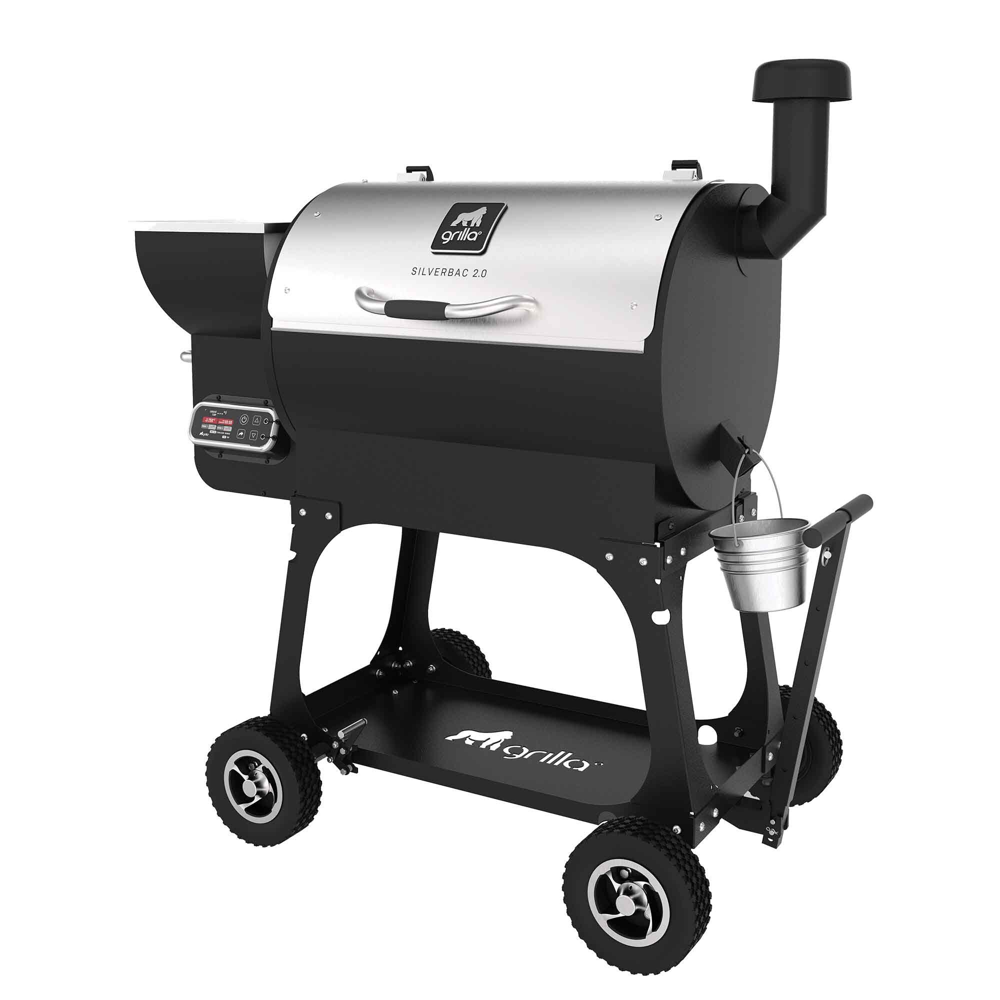 Silverbac® 2.0 Wood Pellet Grill with All-Terrain Cart