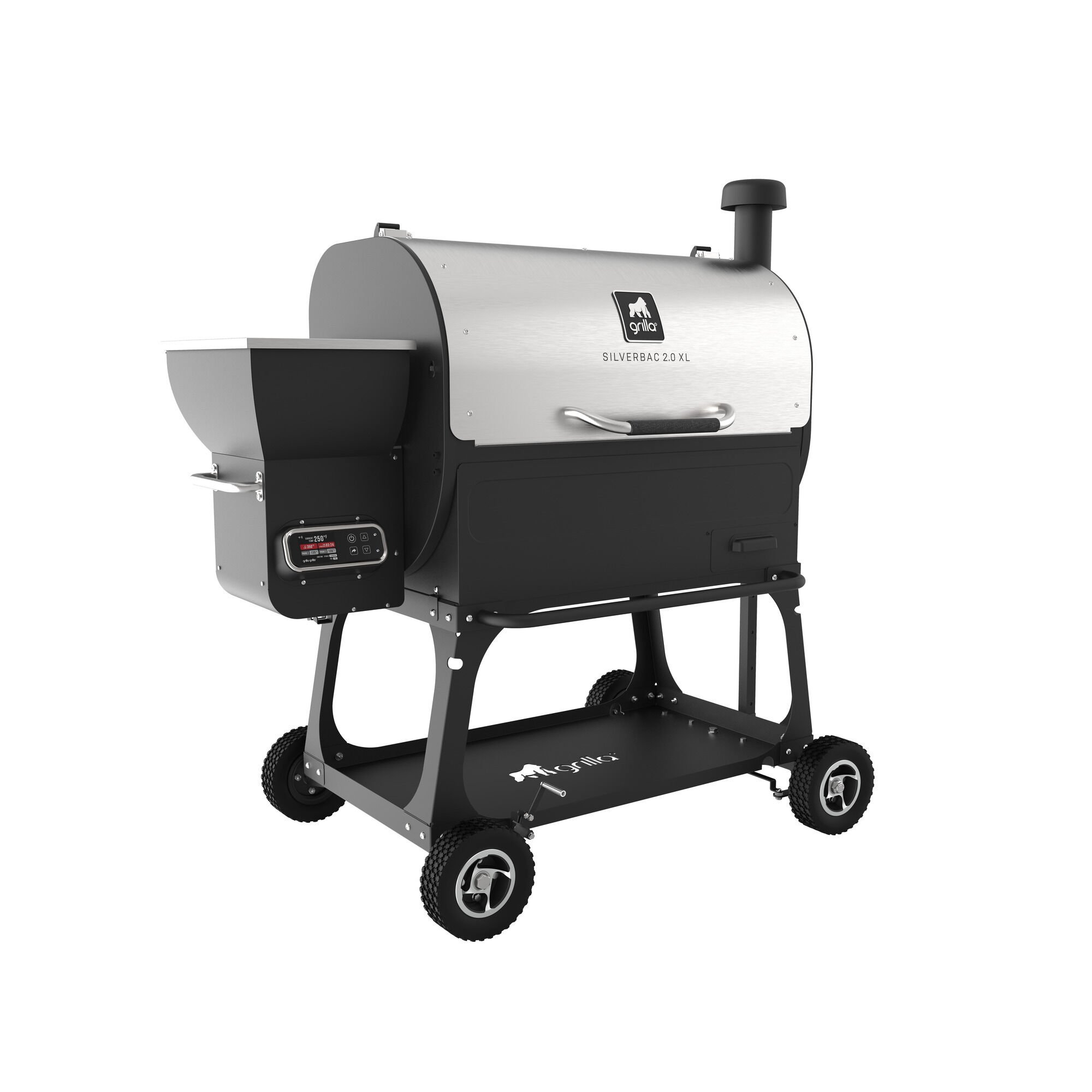 Silverbac® 2.0 XL Wood Pellet Grill with All-Terrain Cart