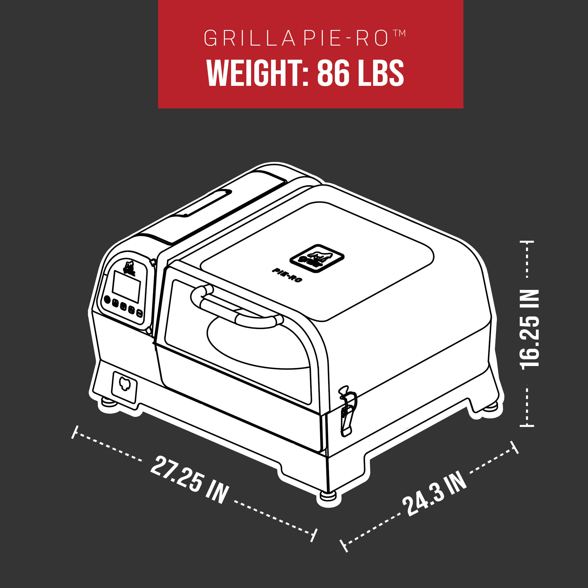 Grilla Pie-Ro® Wood Pellet Pizza Oven