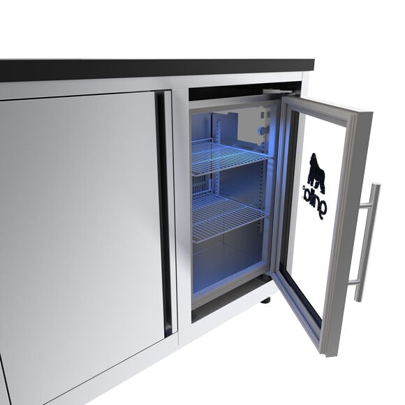 Grilla Sink and Refrigerator Outdoor Kitchen Combo