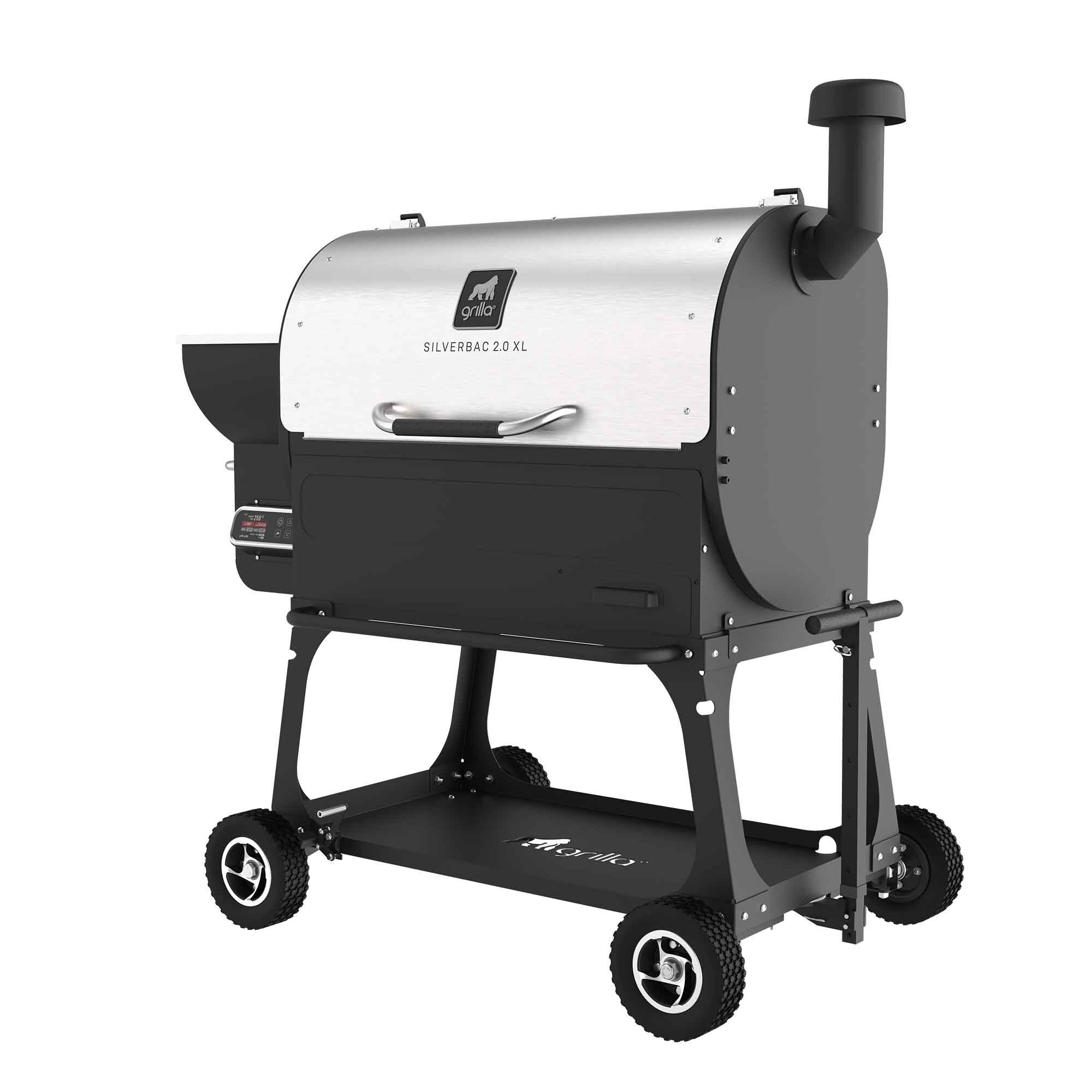 Silverbac® 2.0 XL Wood Pellet Grill with All-Terrain Cart