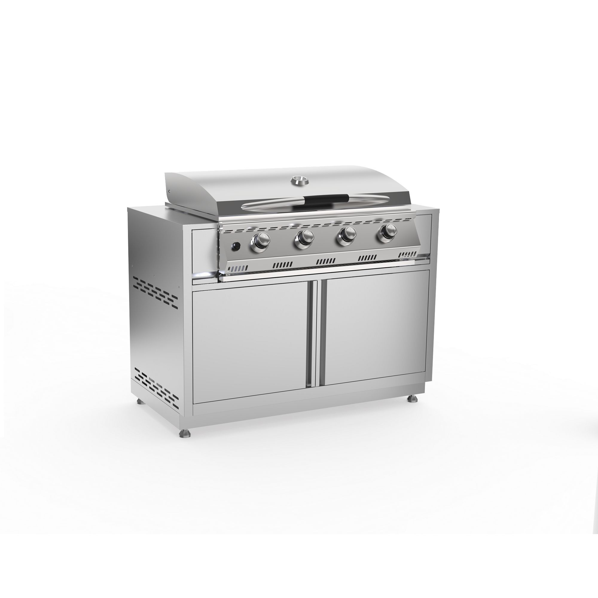 Primate Builtin + Primate Gas Grill/Griddle Top Grilla Grills