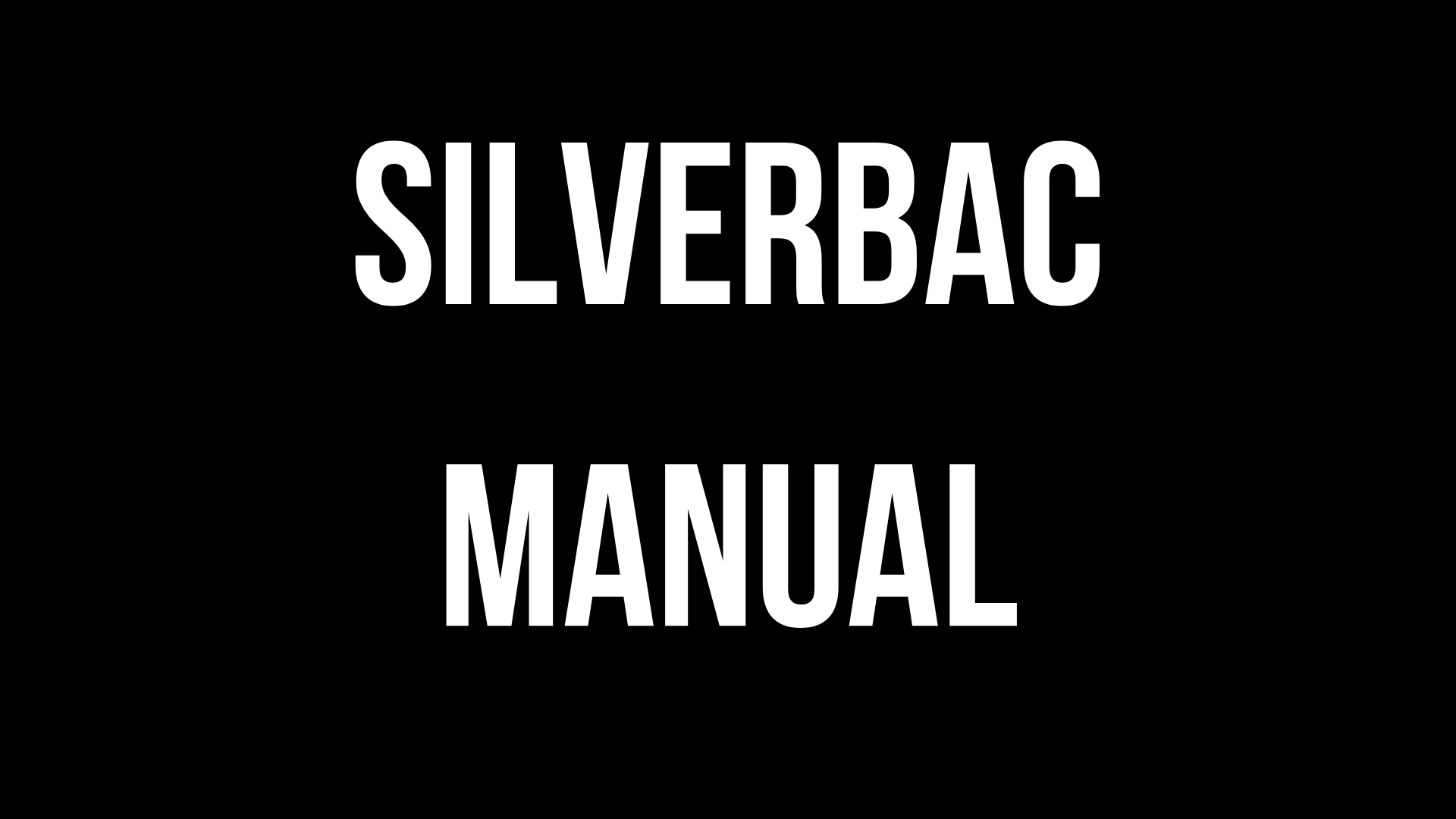 Silverbac Manual